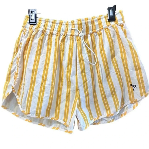 Sundry Women's Stripe Mango Poplin Dolphin Drawstring Palm Shorts Size 1 - Picture 1 of 3